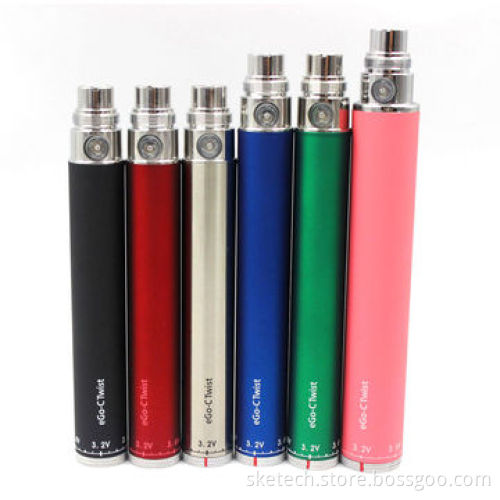 EGO-C twist battery, adjustable voltage battery from bottom, 650/900/1100mAh capacity, hot selling